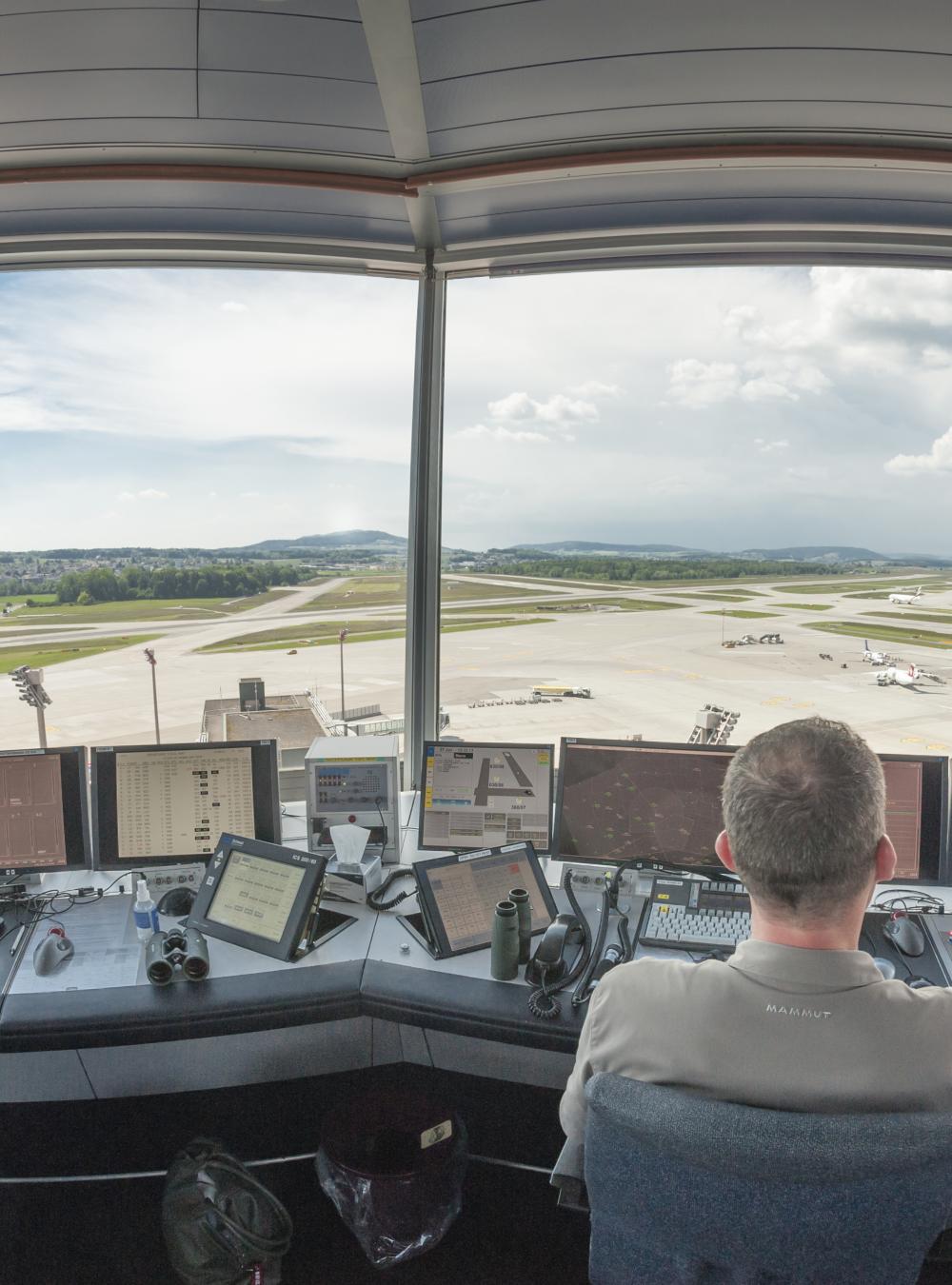 View from an air traffic control tower