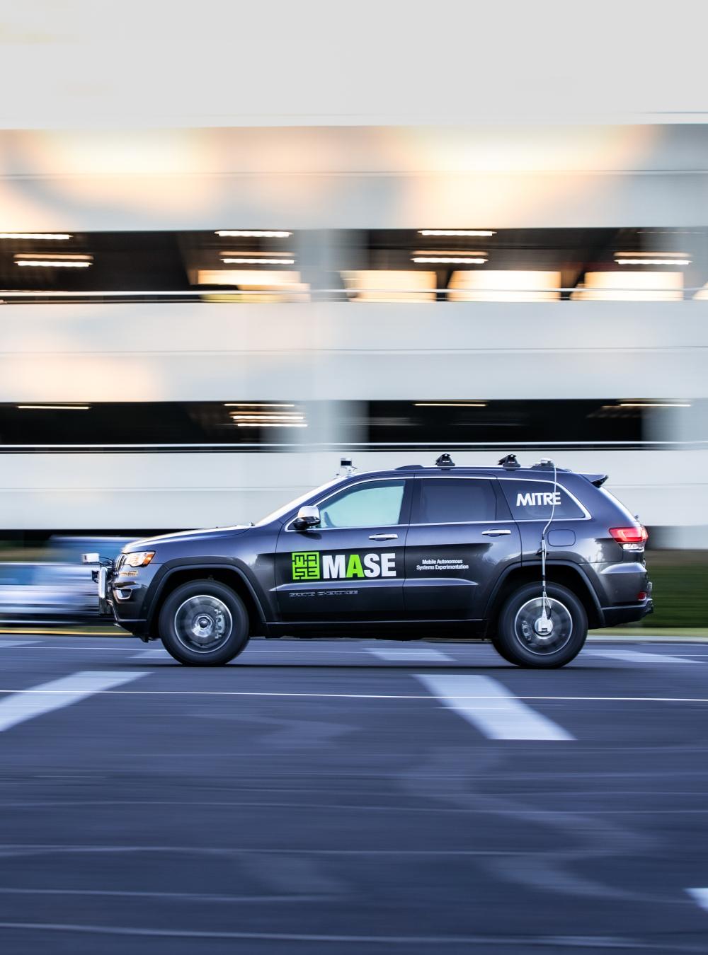 MASE Lab autonomous vehicle at the MITRE McLean campus