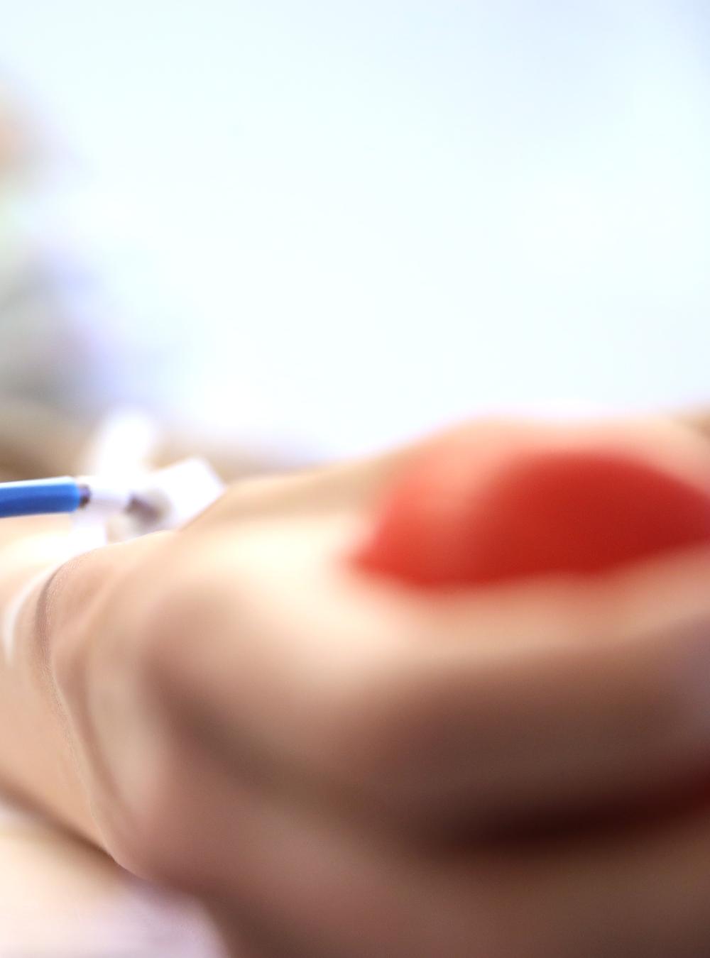 Patient giving blood