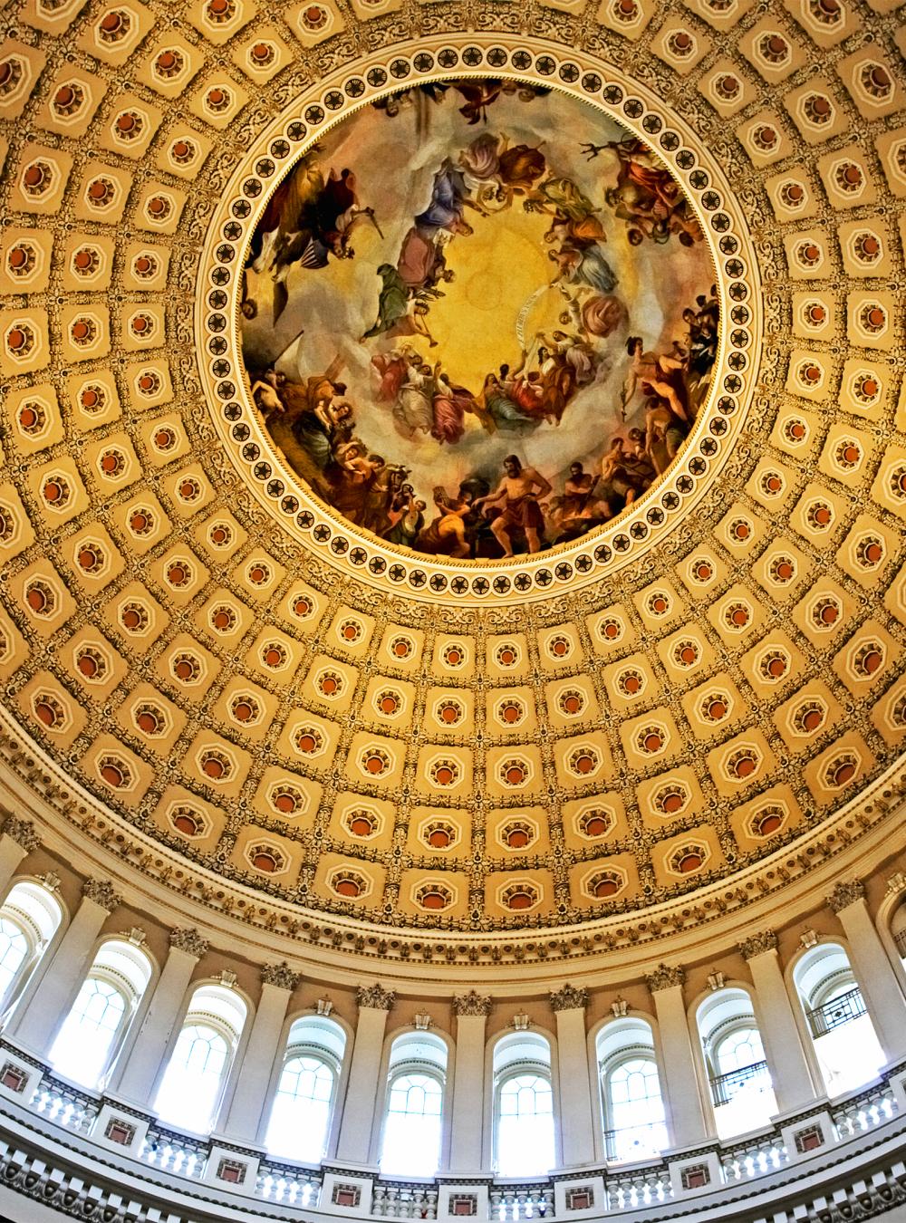 Interior of dome of a government building