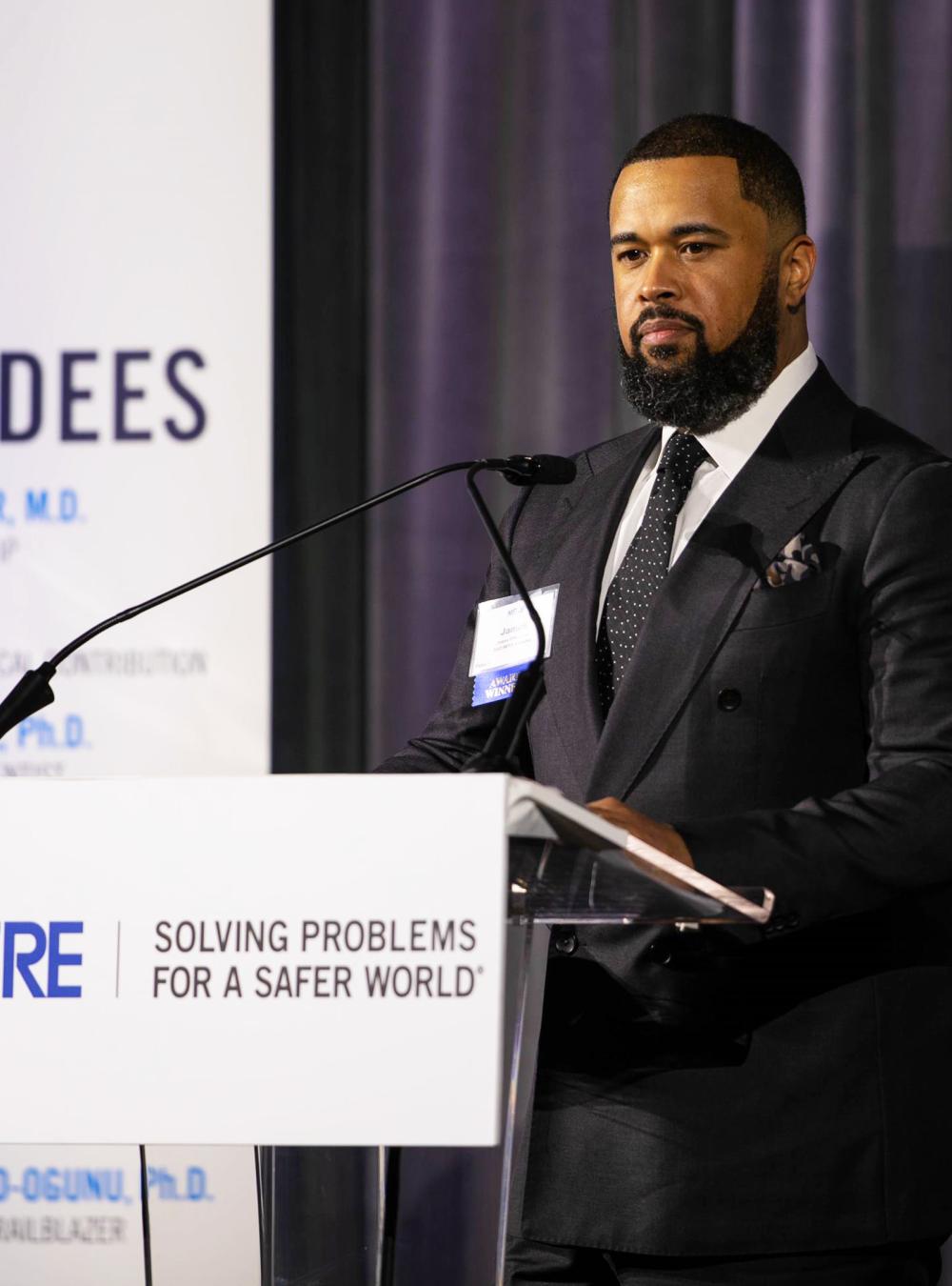 James O'neil speaking at the BEYA awards ceremony