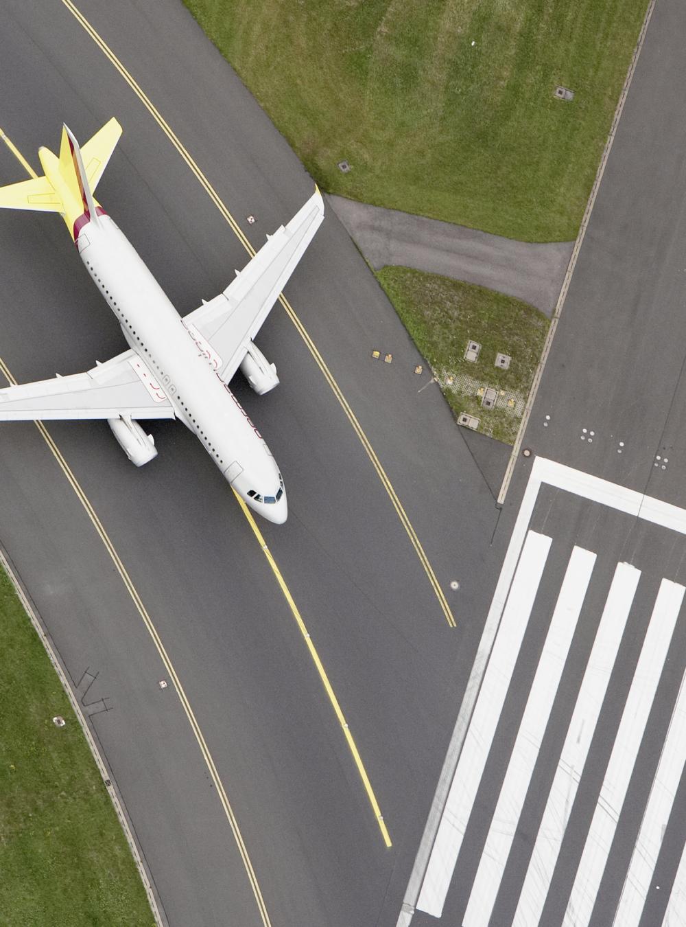 plane on runway