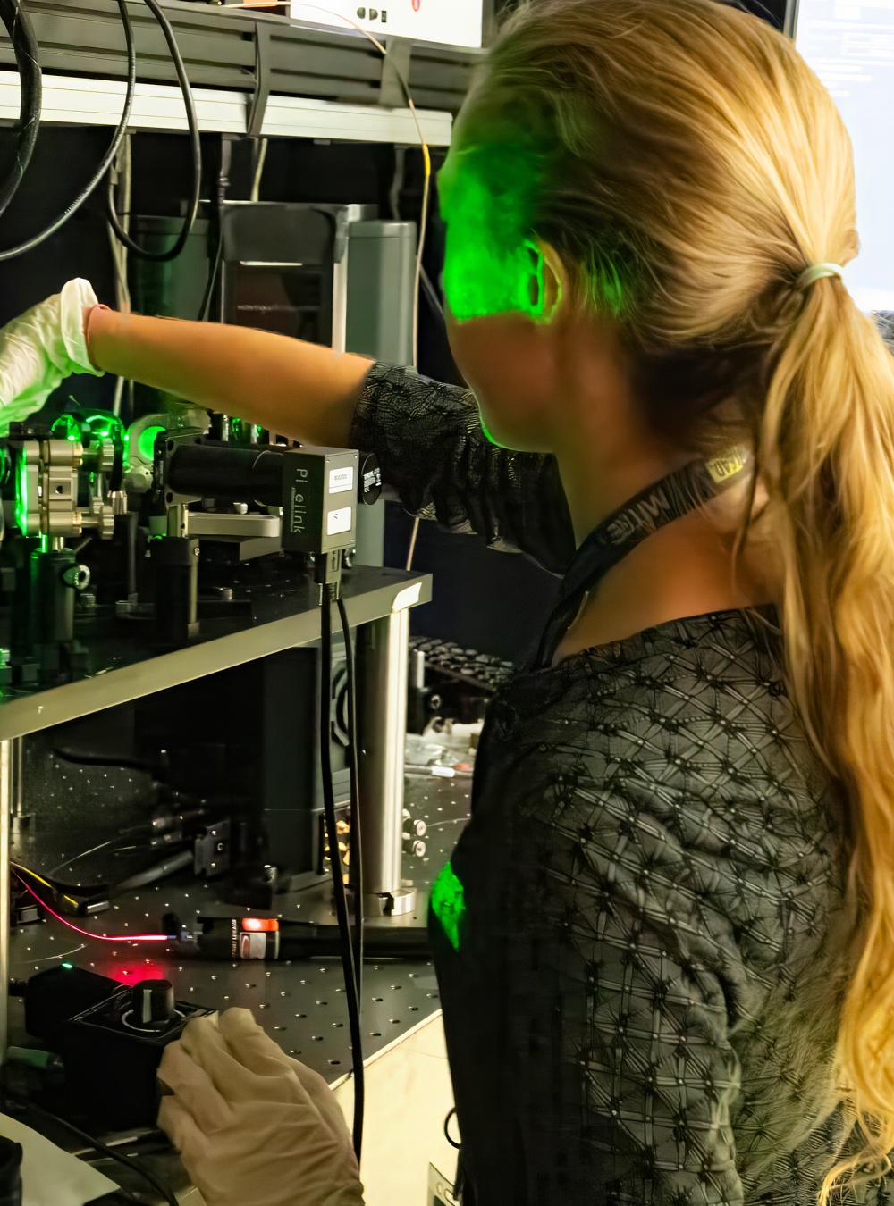 Employee working in our quantum lab