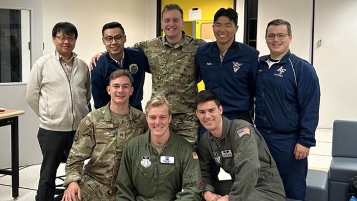 A group of 8 members of the US Air Force Academy eCTF team