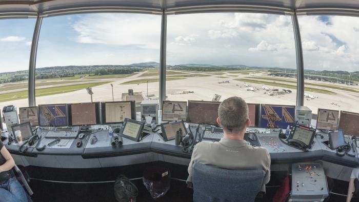 View from an air traffic control tower