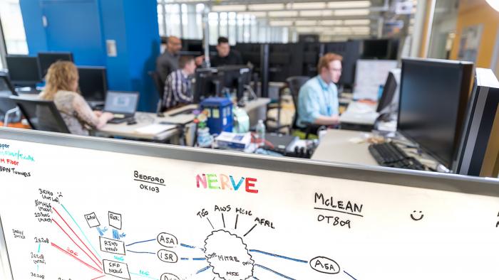 The NERVE team working together in an office space