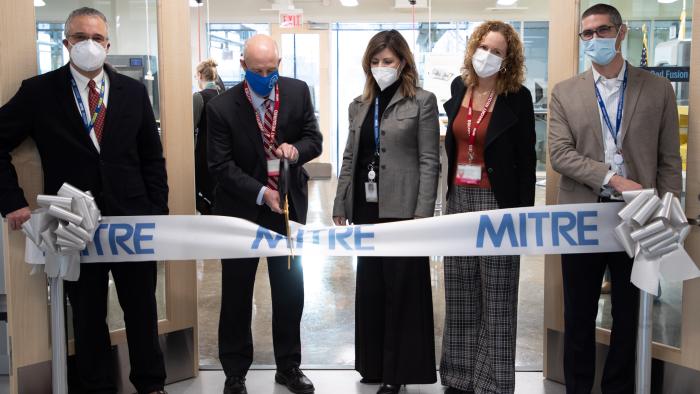 Ribbon cutting for advanced manufacturing lab