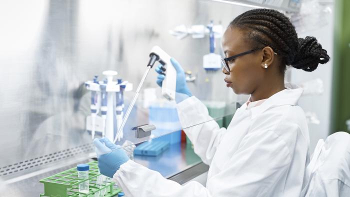 female scientist in lab