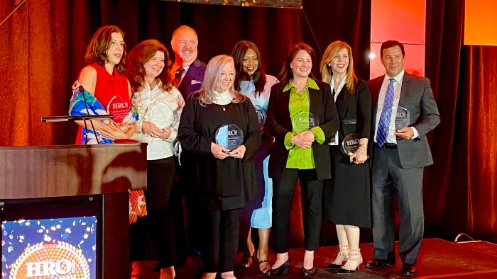 Kathleen Federico and other winners of the CHRO awards.