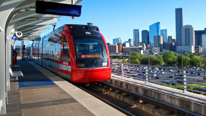 public train at outdoor station