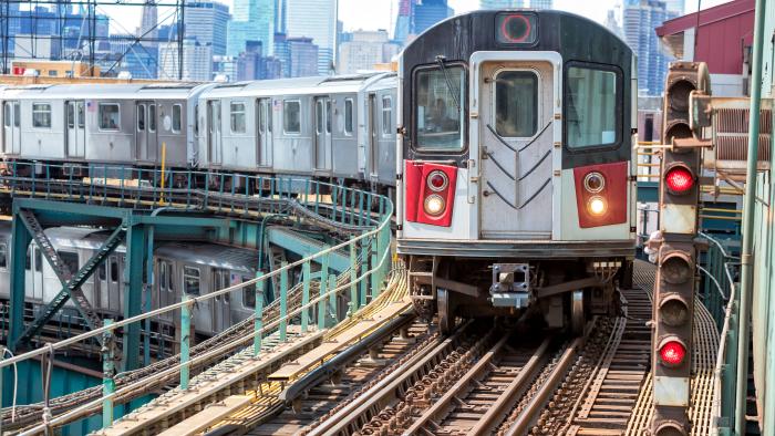 above ground commuter train