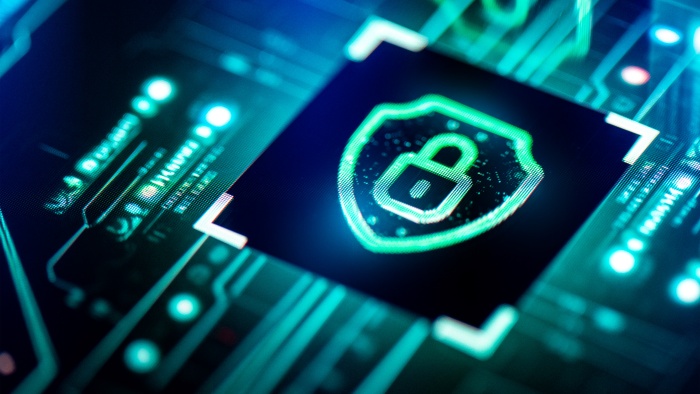 Digital display showing a lock icon