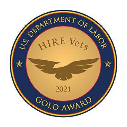 HIRE Vets Gold Medallion Logo