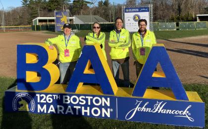 Volunteers at the Boston Marathon