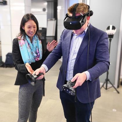 Tiffany Tsang demonstrated VR