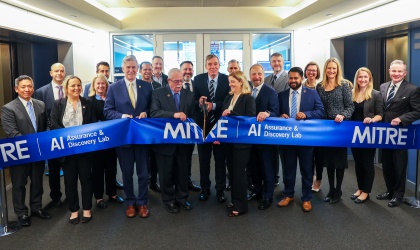 AI lab ribbon cutting ceremony