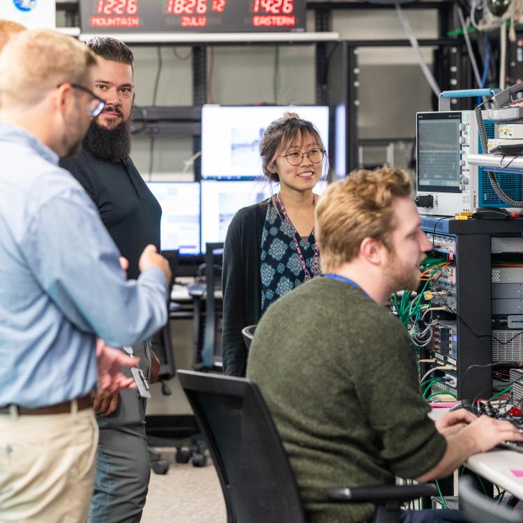 Early career employees in the lab