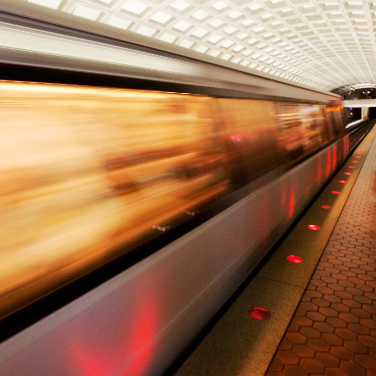 Metro train in Washington D.C.